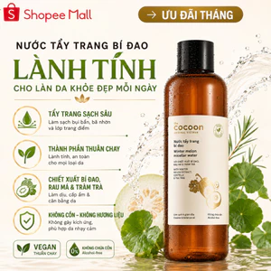 Nước tẩy trang bí đao The Cocoon Vietnam 500ml thuần chay cho da dầu mụn