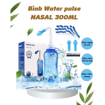 Bình Rửa Mũi Water Pulse Giúp Làm Sạch Khoang Mũi, Loại Bỏ Bụi Bẩn, Phấn Hoa, Sổ Mũi, Nghẹt Mũi