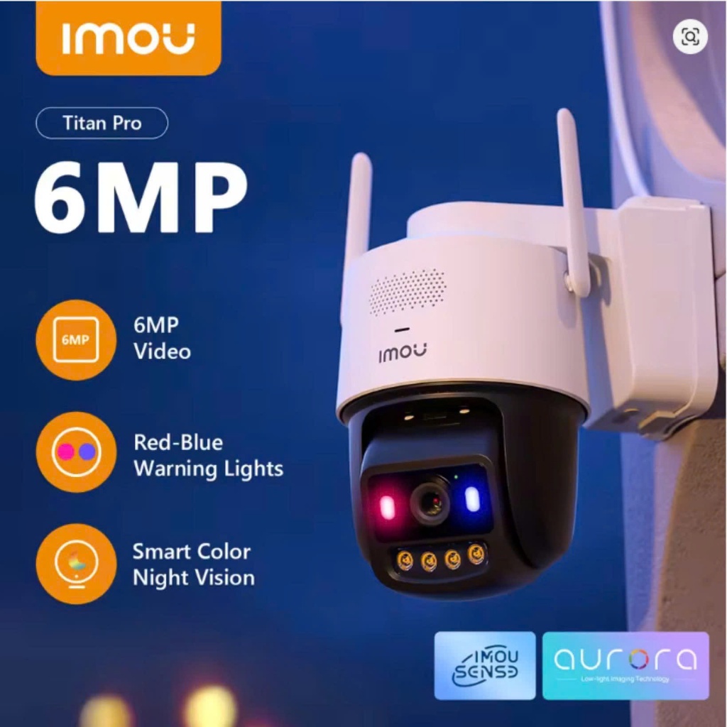 Camera Imou Titan Pro U7LP Ngoài trời siêu sắc nét chuẩn 3K+ 6MP, Hỗ trợ ánh sáng yếu, Bảo hành 2 năm