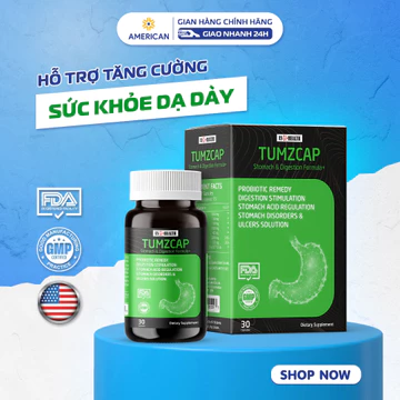 [MẪU MỚI] Viên uống Tumzcap nhập khẩu Mỹ dùng cho người trào ngược, viêm loét dạ dày, đau dạ dày, rối loạn tiêu hóa