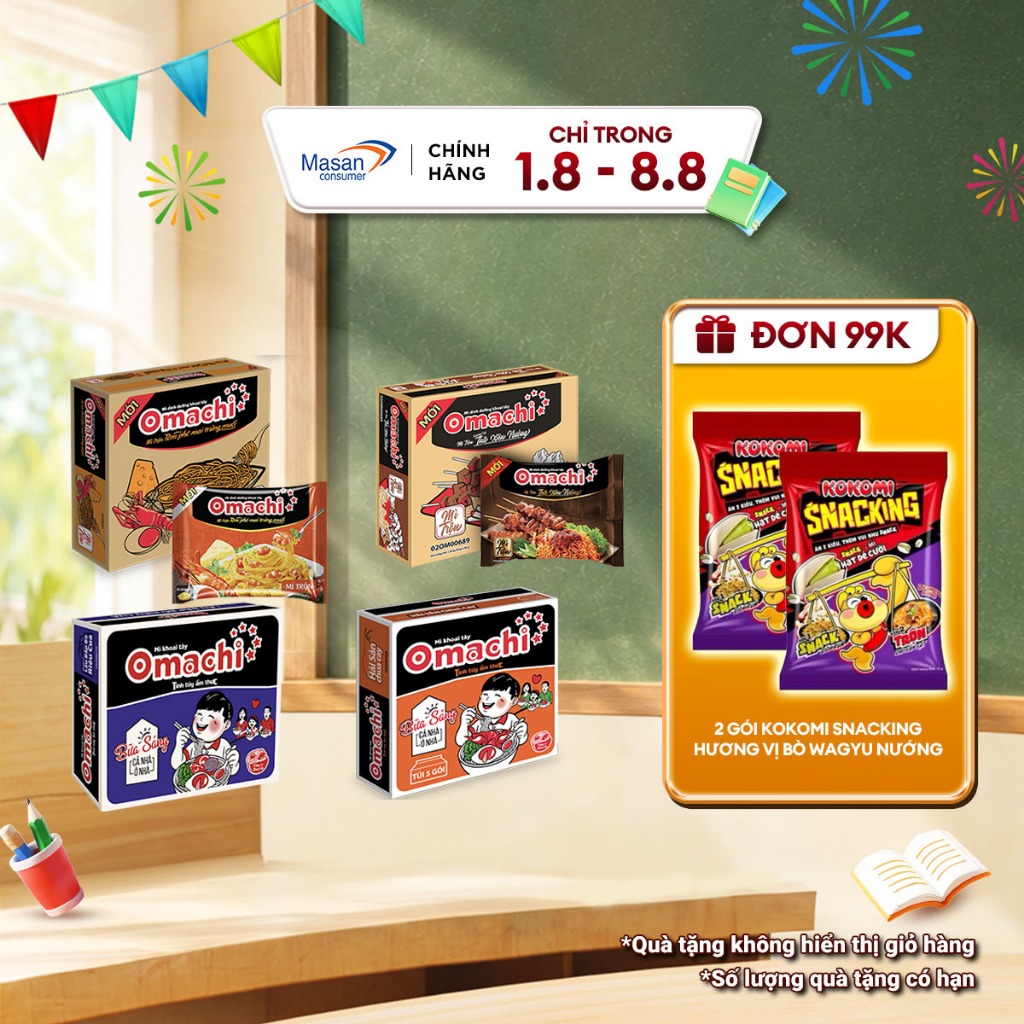 [LS] [Chọn vị] Thùng Mì Omachi - 30 gói x 80gr (Bao bì có thể thay đổi theo đợt nhập hàng)