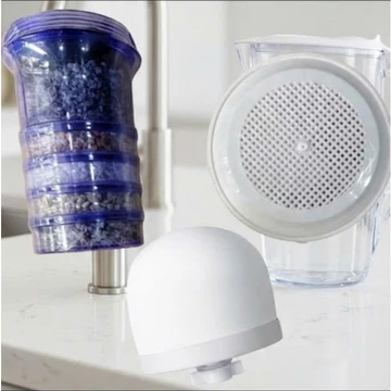 Combo 3 Món Lõi Lọc Nước Bình Lọc Nước Gia Đình Water King & Cục Lọc Sứ Hàn Quốc Korea Ceramic 5 Tầng Khoáng & Đá Khoáng