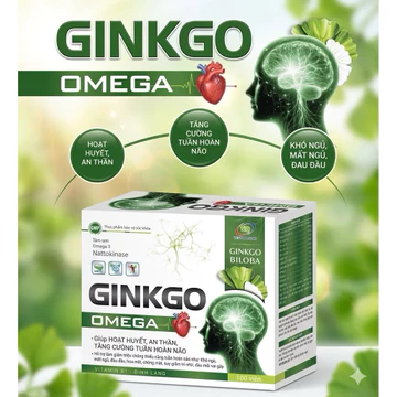 Bổ não HOẠT HUYẾT DƯỠNG NÃO ginkgo Omega - Ginkgo Biloba - Cải thiện trí nhớ, tăng cường lưu thông máu lên não