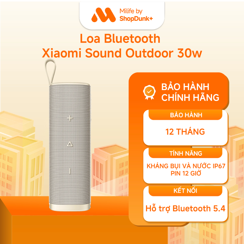 [HỎA TỐC] Loa Bluetooth Xiaomi Sound Outdoor 30w màu Vàng Chính Hãng BH 12 Tháng