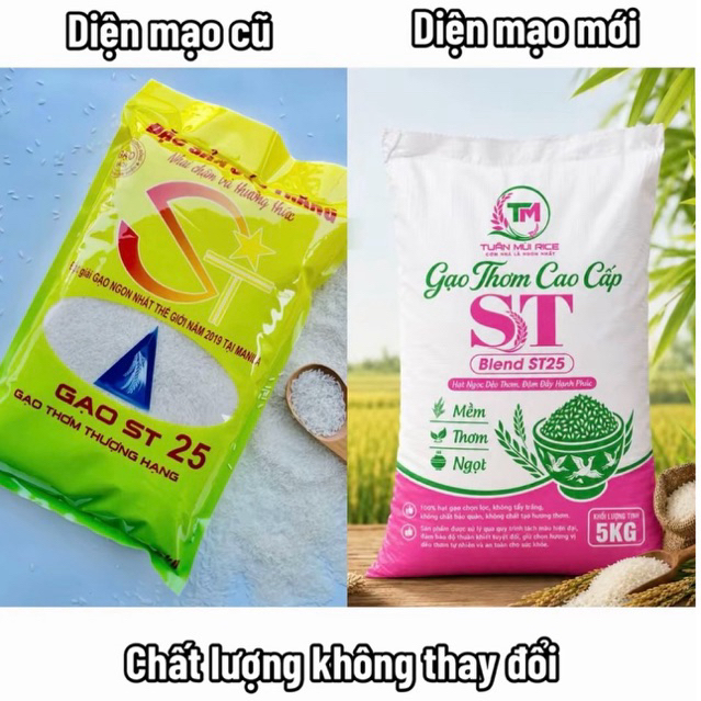 Gạo ST25 Gạo Thơm Thượng Hạng Loại 1 [ Mã TM 5 kg ]