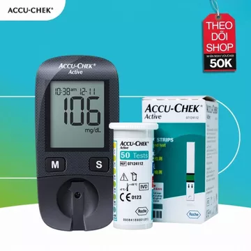 Máy Đo Đường Huyết ACCU-CHEK Active Kèm Hộp 50 Que Thử Đường Huyết ACCU-CHEK Active Bảo Hành Chính Hãng