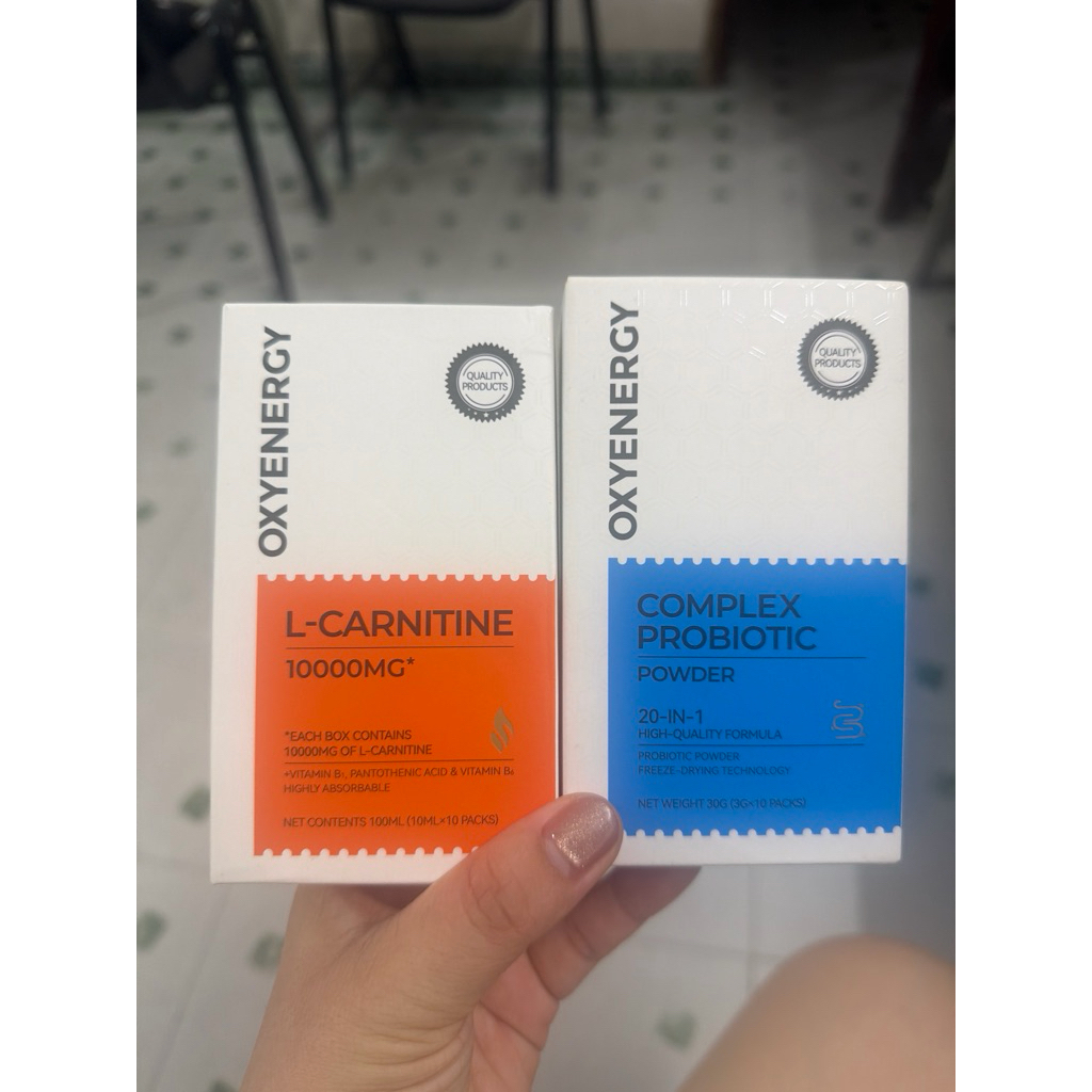 oxyenergy l carnitine combo 1 cam 1 xanh