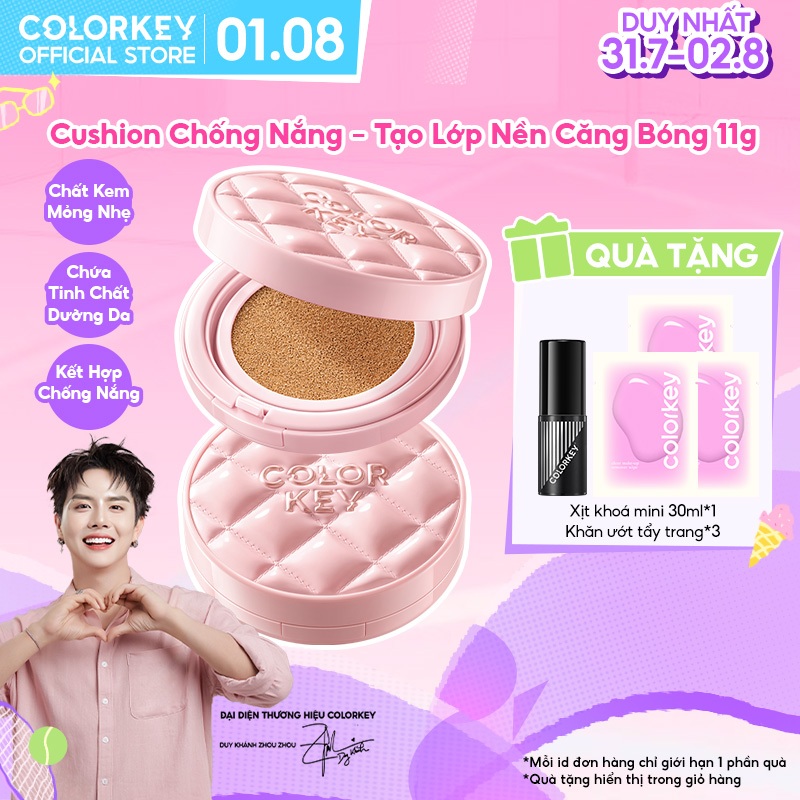Phấn Nước Cushion Colorkey SPF50+ PA++++ Chống Nắng, Kiềm Dầu, Che Phủ Tự Nhiên, Makeup Mỏng Nhẹ 11g