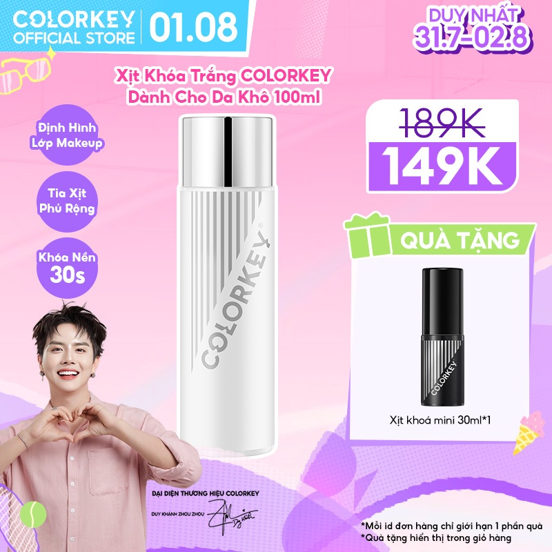 Xịt Khóa Nền Cho Da Khô 100ml - Tia Phun Siêu Mịn, Lớp Nền Căng Bóng, Giúp Lớp Makeup Cố Định