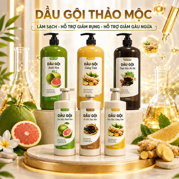 Dầu gội dưỡng sinh bồ kết thảo mộc/gừng/bưởi non/sen trà giảm rụng mọc tóc giảm gàu giảm bết dầu gội cho spa chai 1 lít