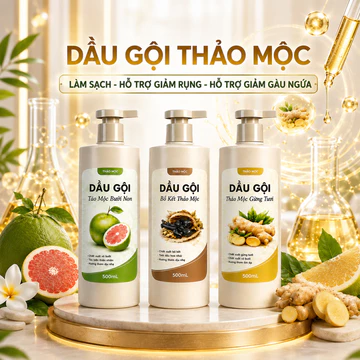 Dầu gội thảo mộc bồ kết /gừng tươi/bưởi non giảm rụng giảm bết dầu gội dưỡng sinh cho spa size 500ml/1 lít