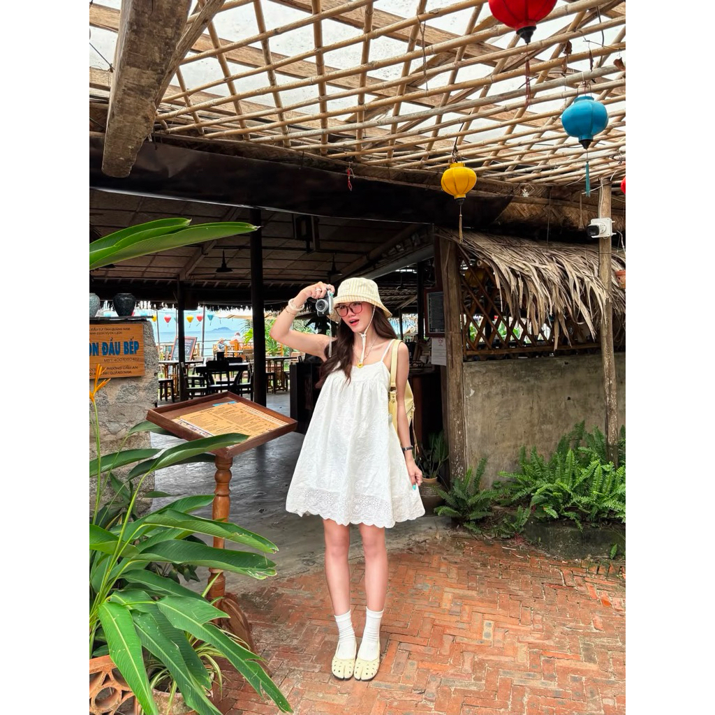 [Hàng Loại 1] Váy 2 dây babydoll chất thô boil ren xô thêu hoa Nari Dress - S3718 | BigBuy360 - bigbuy360.vn