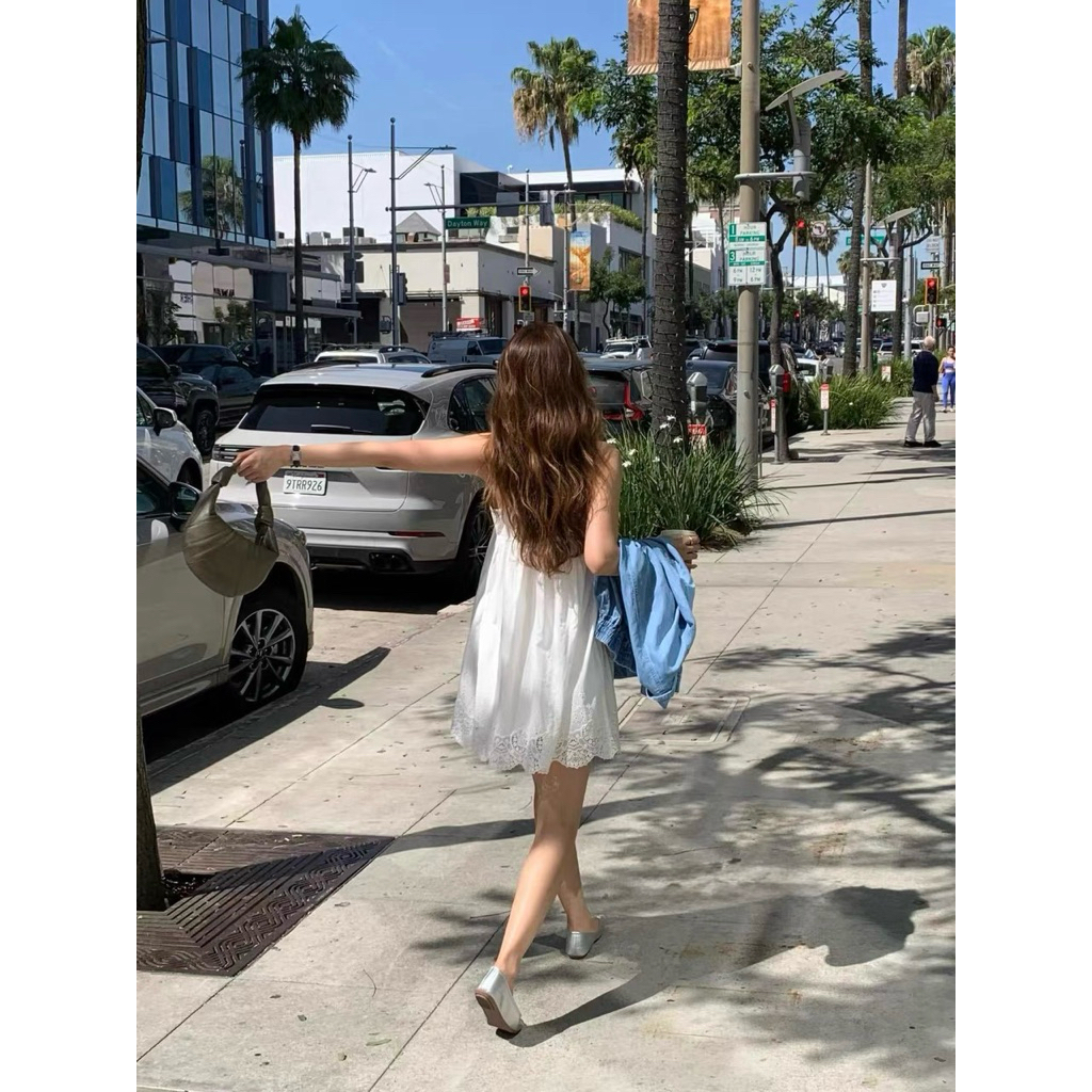 [Hàng Loại 1] Váy 2 dây babydoll chất thô boil ren xô thêu hoa Nari Dress - S3718 | BigBuy360 - bigbuy360.vn
