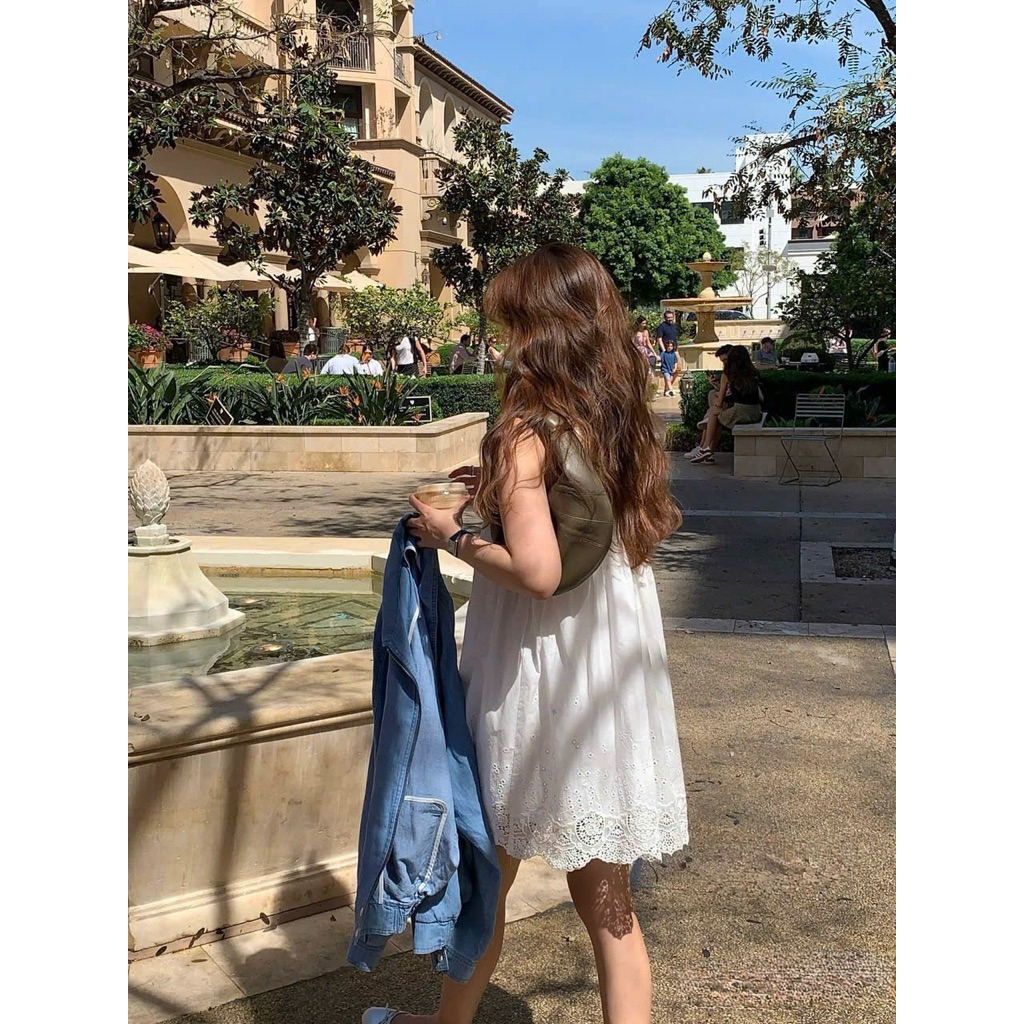 [Hàng Loại 1] Váy 2 dây babydoll chất thô boil ren xô thêu hoa Nari Dress - S3718 | BigBuy360 - bigbuy360.vn