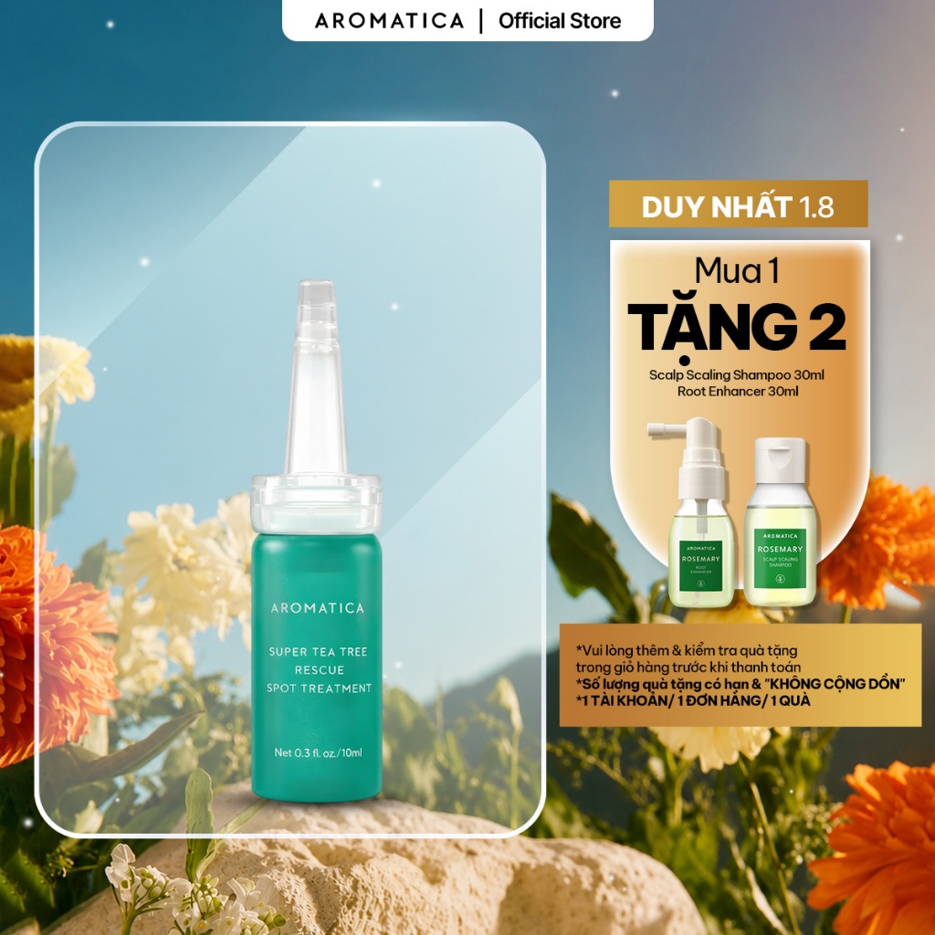 Chấm Mụn Tràm Trà Aromatica Super Tea Tree Rescue Spot Treatment 10ml