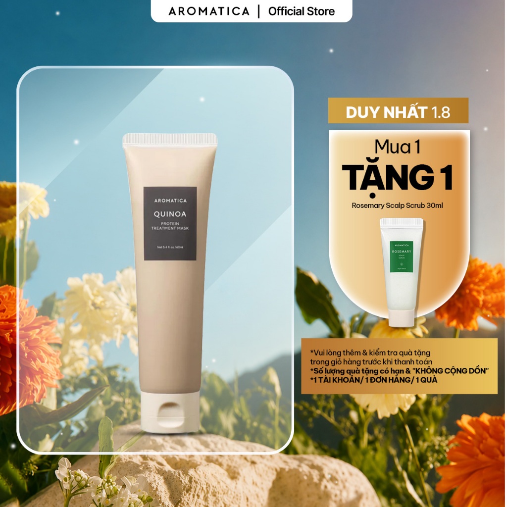 Mặt nạ dưỡng tóc Aromatica Quinoa Protein Treatment Mask 160ml