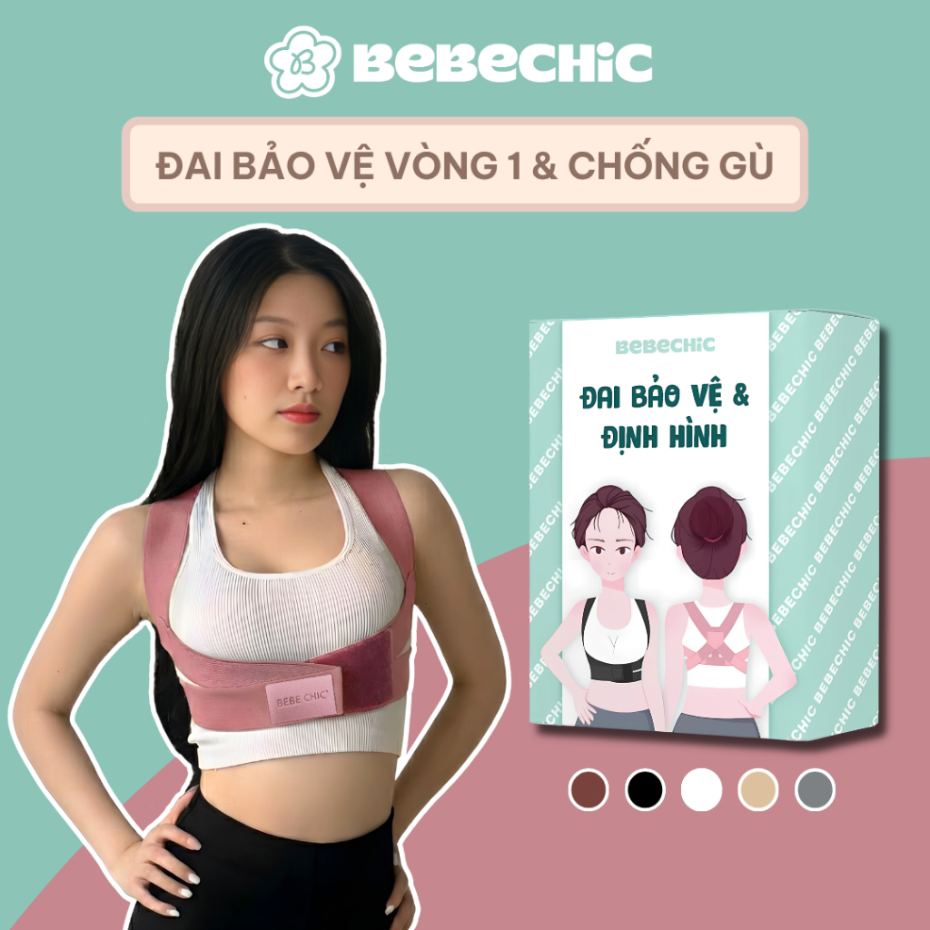 Đai Bảo Vệ Vòng 1 BEBECHIC Khắc Phục Gù Lưng, Hỗ Trợ Điều Chỉnh Tư Thế