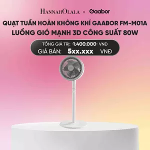 Hannah Olala x Gaabor Quạt tuần hoàn không khí FM-M01A luồng gió luồng gió mạnh công suất 80W