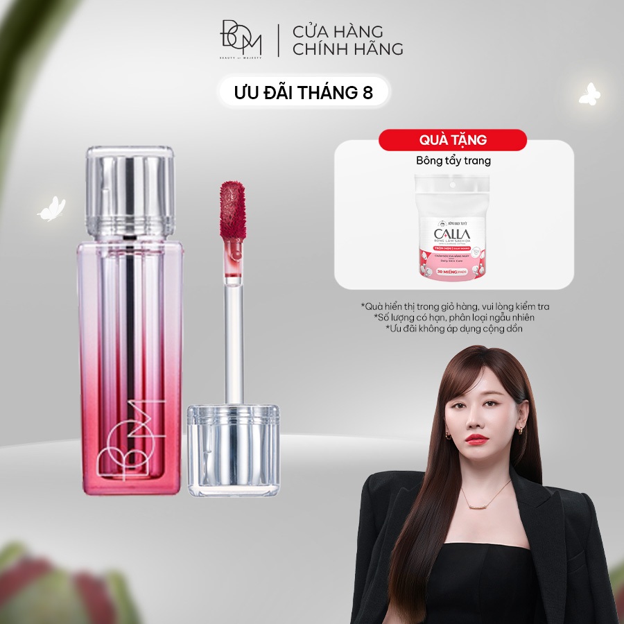 Son Tint Bóng B.O.M Lip Flash Tint - 3G - Apricot Gleam, Mauve Mist, Plum Haze