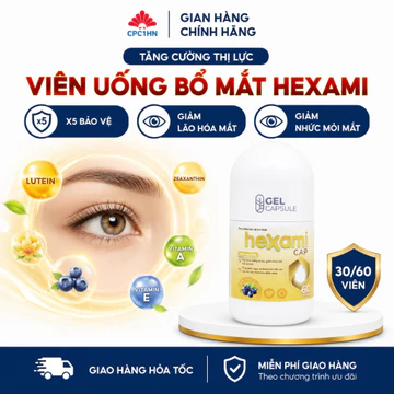 Viên uống bổ mắt Hexami cap tăng cường thị lực bổ sung dưỡng chất cho mắt lọ 60 viên