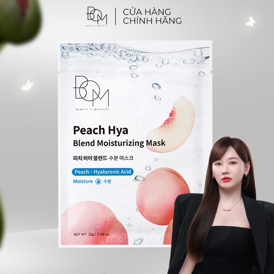 Mặt Nạ Dưỡng Ẩm B.O.M Peach Hya Blend Moisturizing Mask 25g