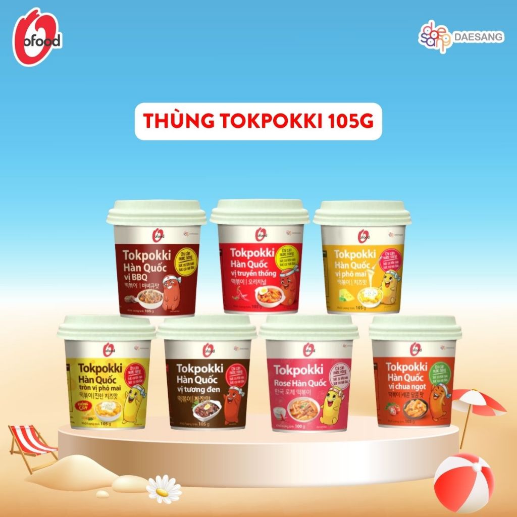 [O’FOOD VN] TOKBOKKI HÀN QUỐC O’FOOD 105G – BÁNH GẠO ĂN LIỀN, TIỆN LỢI, ĐẬM ĐÀ HƯƠNG VỊ HÀN QUỐC