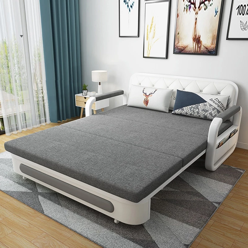 Sofa giường thông minh khung thép sơn tĩnh điện, Ghế Sofa giường gấp gọn đa năng có ngăn chứa đồ hàng nhập nguyên kiện — ảnh 1