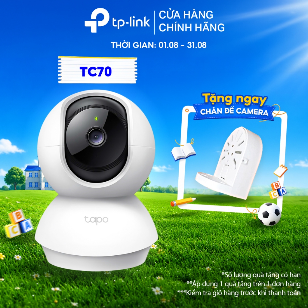 Camera Wifi Trong Nhà TP-Link Tapo TC70/C200/TC71/C211/C220/C202/C212/C222/C230 2MP/3MP/5MP/2K QHD Quay 360 độ