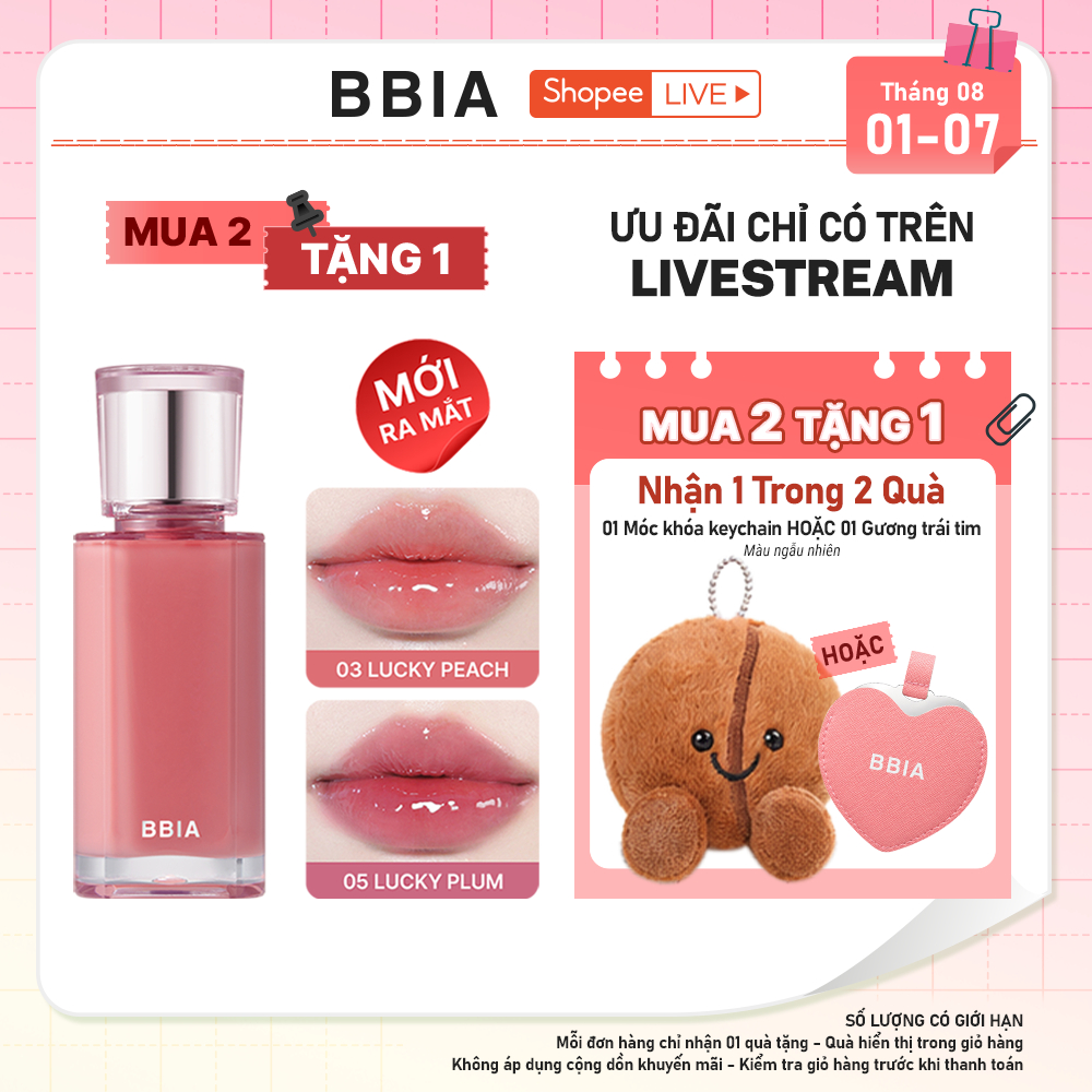 Son tint bóng môi căng mọng tự nhiên - BBIA Lucky Shine Tint 4.5g