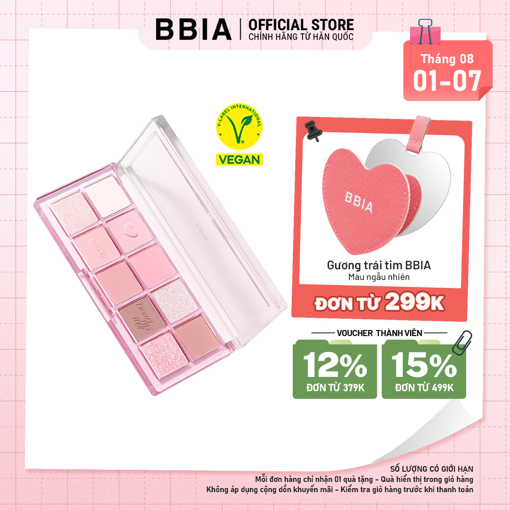 Bảng phấn mắt 10 ô dễ tán và bám màu tốt BBIA Essential Eye Palette 8.5g