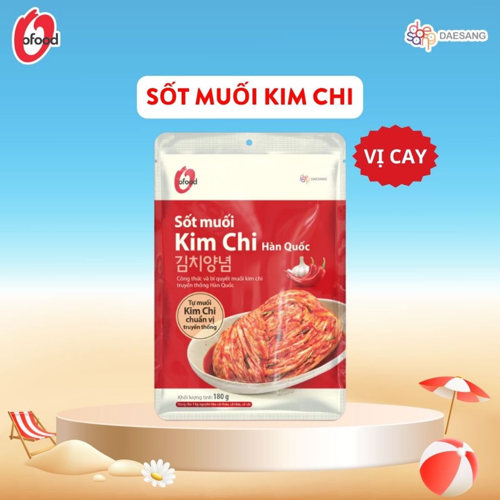 [O’FOOD VN] SỐT MUỐI KIM CHI O’FOOD 180G – SỐT KIM CHI CAY CHUẨN VỊ HÀN QUỐC, ĐẬM ĐÀ, THƠM NGON