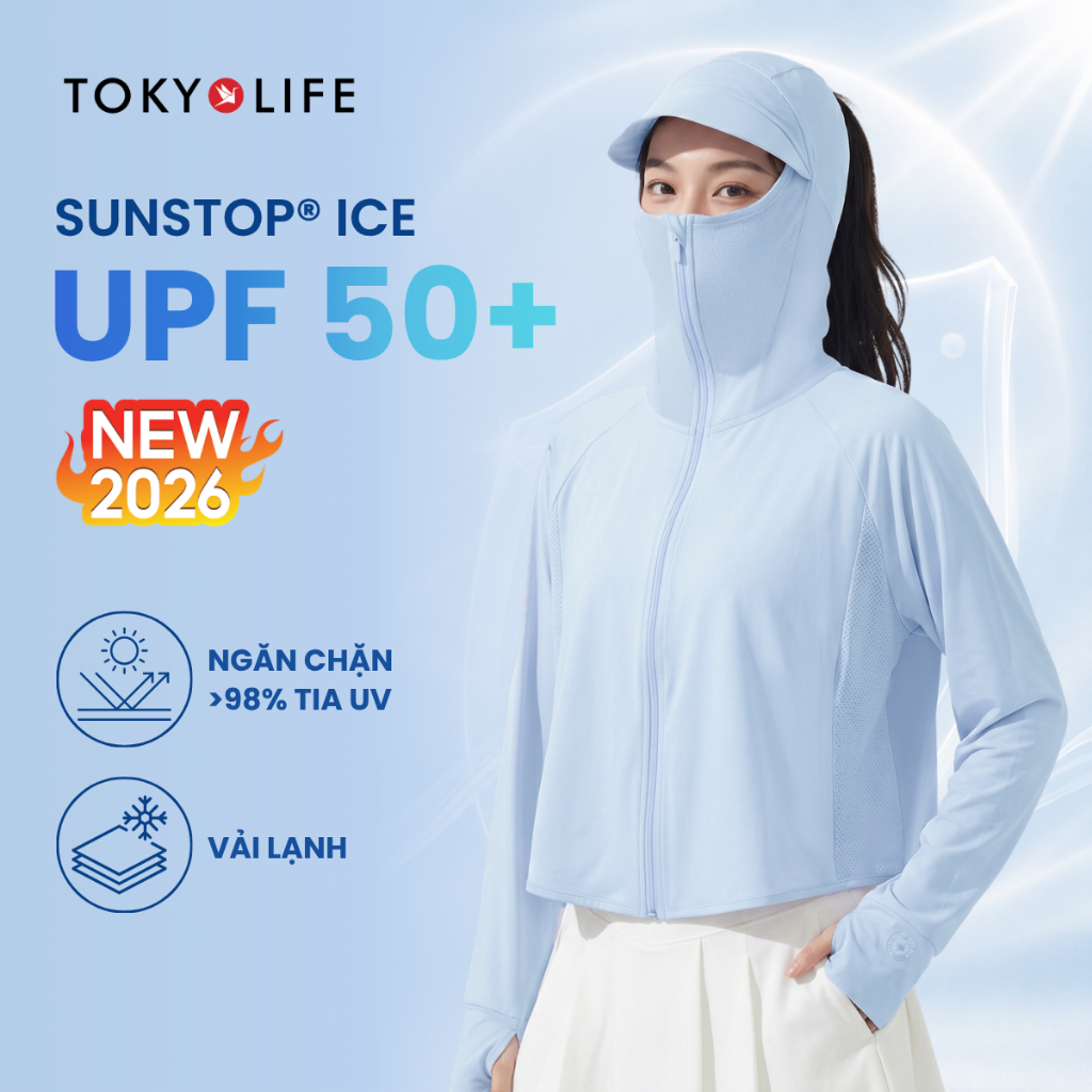 Áo Khoác Chống Nắng Chống Tia UV Nữ Sunstop Ice Form Babydoll Chất Su Lạnh Thoáng Mát 40005331 - TOKYOLIFE