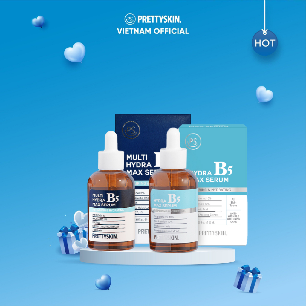 Serum giúp phục hồi dưỡng sáng B5 Prettyskin 50ml
