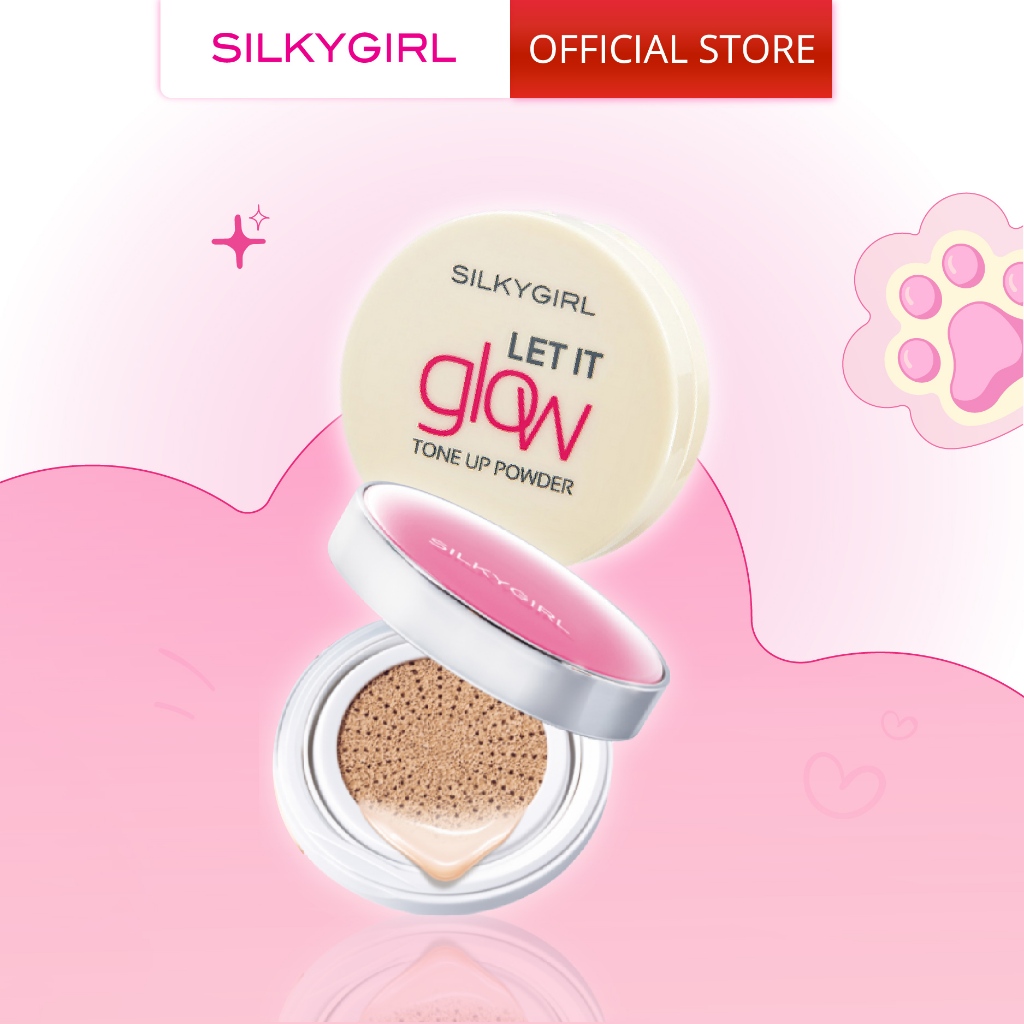 Combo Phấn nước chống nắng Serum Cushion SPF50+ PA+++ và Phấn phủ Nâng Tông Silkygirl Let It Glow Tone Up Powder 7G