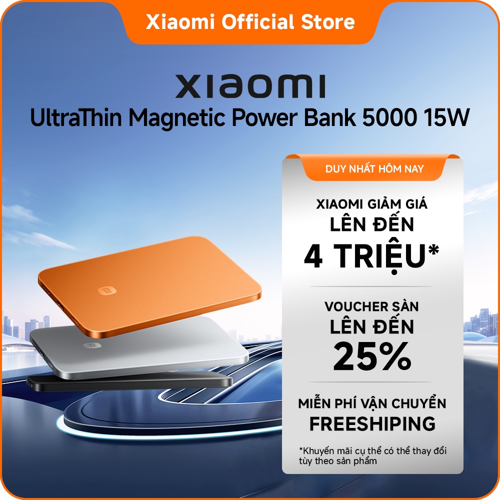 Sạc dự phòng Xiaomi UltraThin Magnetic 5000 15W