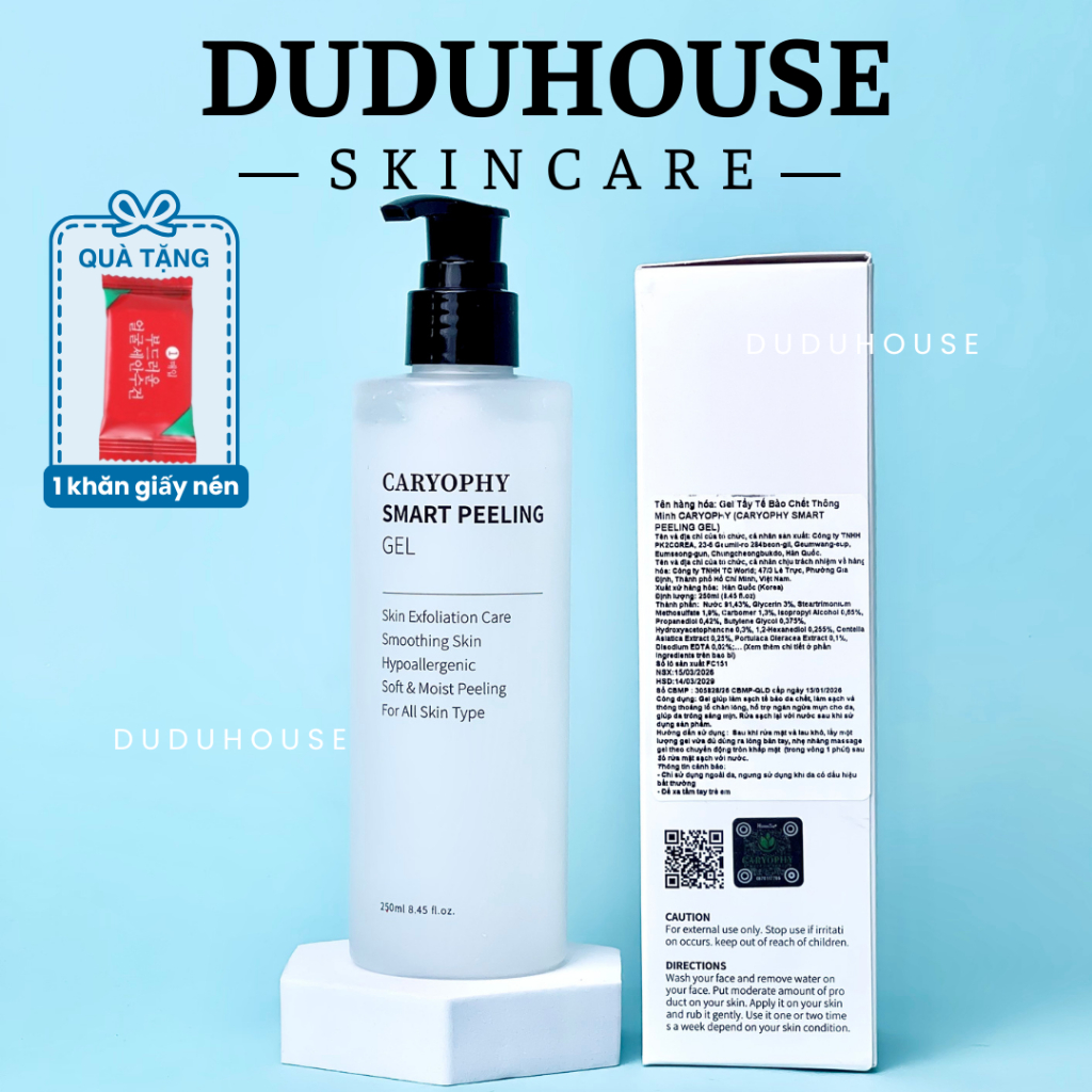 [HÀNG CÔNG TY] Gel tẩy tế bào chết thông minh CARYOPHY Smart Peeling Gel Ngăn Ngừa Mụn cho da 250ml | BigBuy360 - bigbuy360.vn