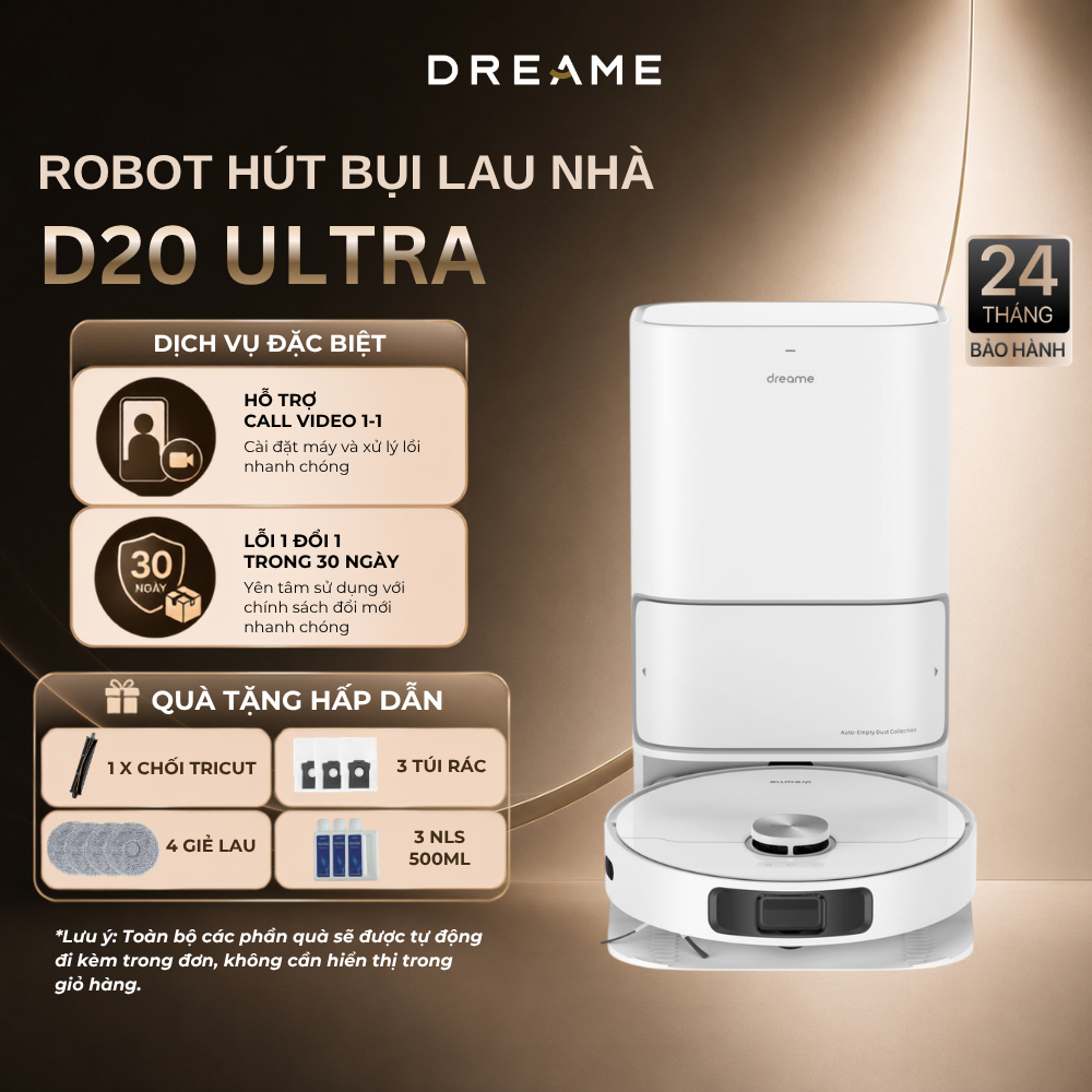 Robot Hút Bụi Lau Nhà Dreame D20 Ultra Bảo Hành 24 Tháng