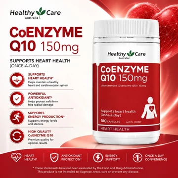 Healthy Care CoEnzyme Q10 150mg 100viên, Viên Uống Hỗ Trợ Tim Mạch