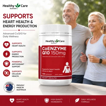 Healthy Care CoEnzyme Q10 150mg 100viên, Viên Uống Hỗ Trợ Tim Mạch