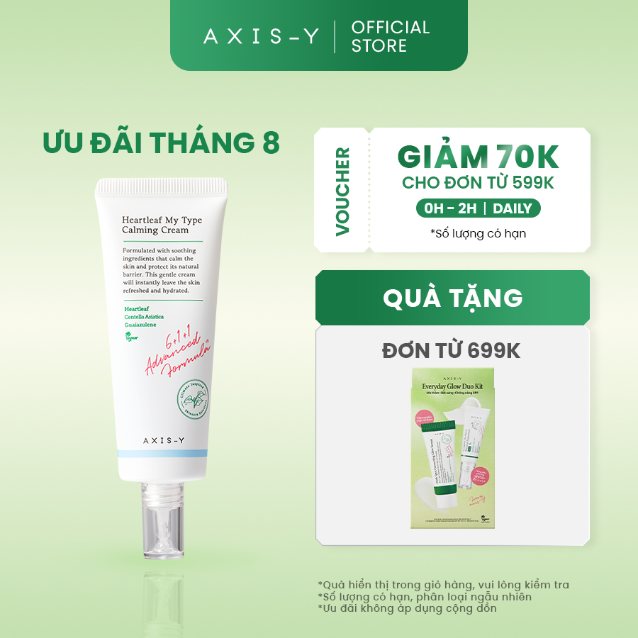 Kem Dưỡng AXIS-Y Heartleaf My Type Calming Cream Chiết Xuất Diếp Cá 60ml