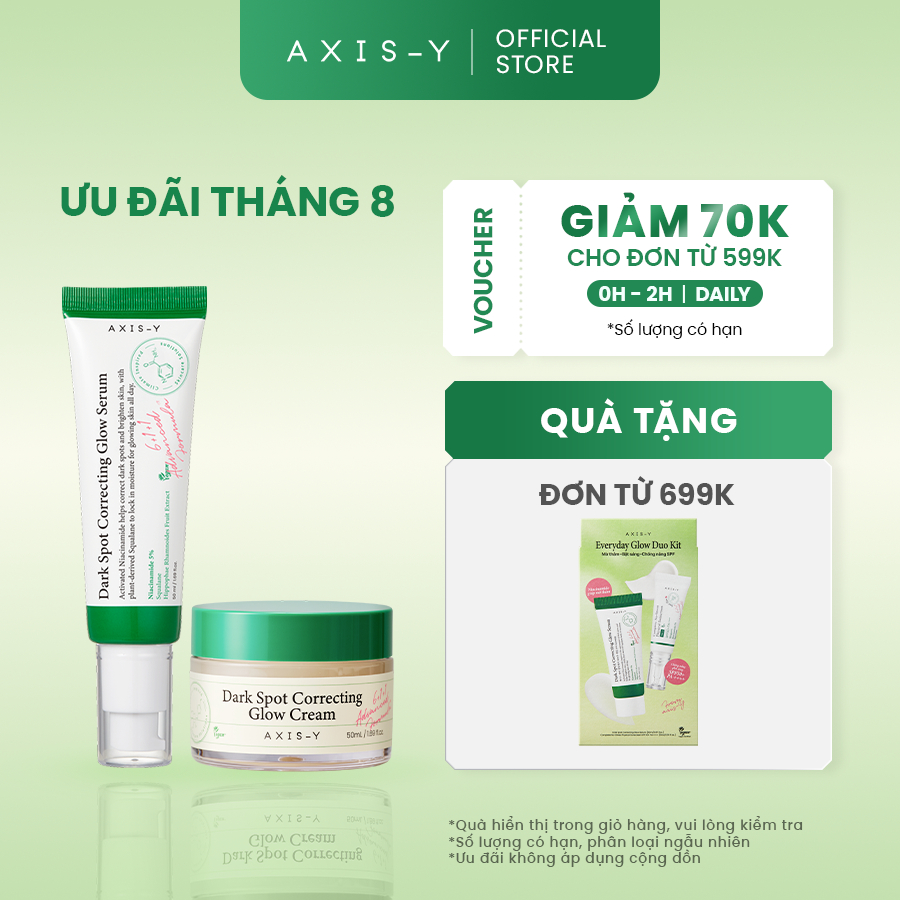 Combo Dưỡng Sáng Mờ Thâm AXIS-Y Serum & Kem dưỡng | Dark Spot Serum & Dark Spot Cream 50ml & 50ml