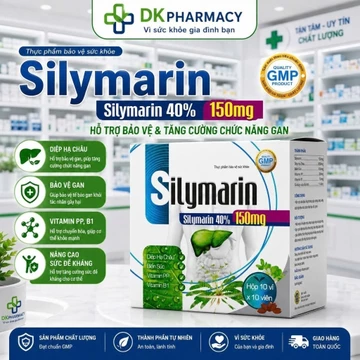 Silymarin 150mg cà gai leo, diệp hạ châu giúp bổ gan, mát gan, giải độc, hạ men gan, tăng cường chức năng gan. H100v