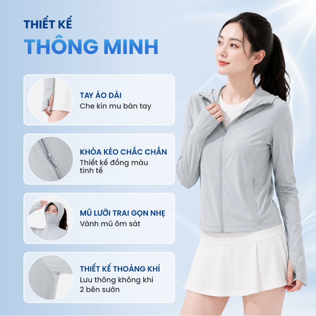 Áo Khoác Chống Nắng Chống Tia UV Nữ Sunstop Ice Mát Lạnh Thoáng Khí 40000092 40006348 - TOKYOLIFE | BigBuy360 - bigbuy360.vn