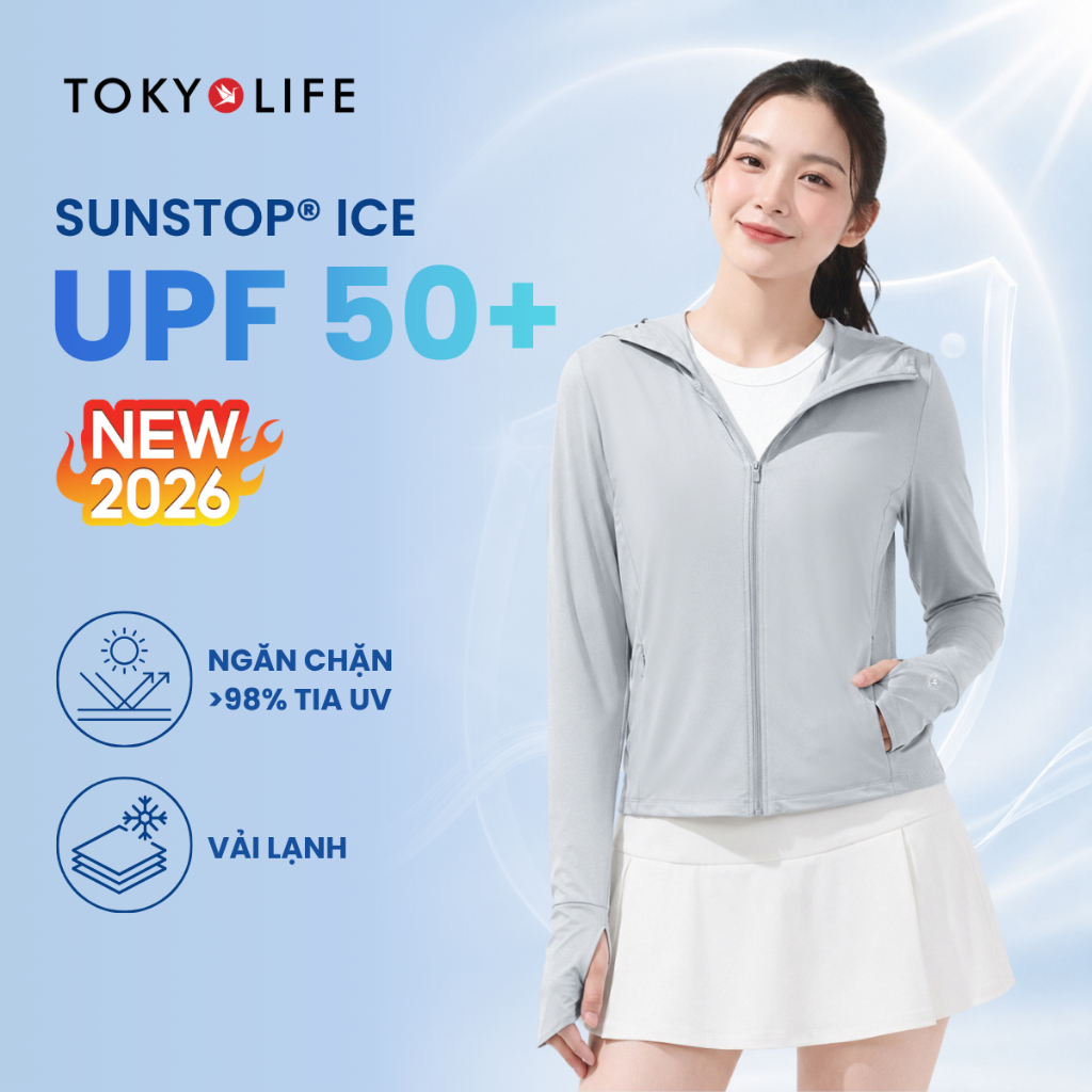 Áo Khoác Chống Nắng Chống Tia UV Nữ Sunstop Ice Mát Lạnh Thoáng Khí 40000092 40006348 - TOKYOLIFE | BigBuy360 - bigbuy360.vn