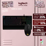 Combo Bàn Phím Gaming Logitech G213 và Chuột Gaming Logitech G203 - Tùy chỉnh RGB, kết nối G HUB — ảnh 1