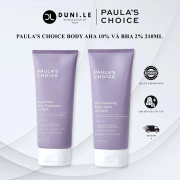 Kem Dưỡng Thể Paula’s Choice Body AHA 10% Và BHA 2% 210ml Làm Mịn Da Hỗ Trợ Cải Thiện Da Sần | Duni Le Cosmetics