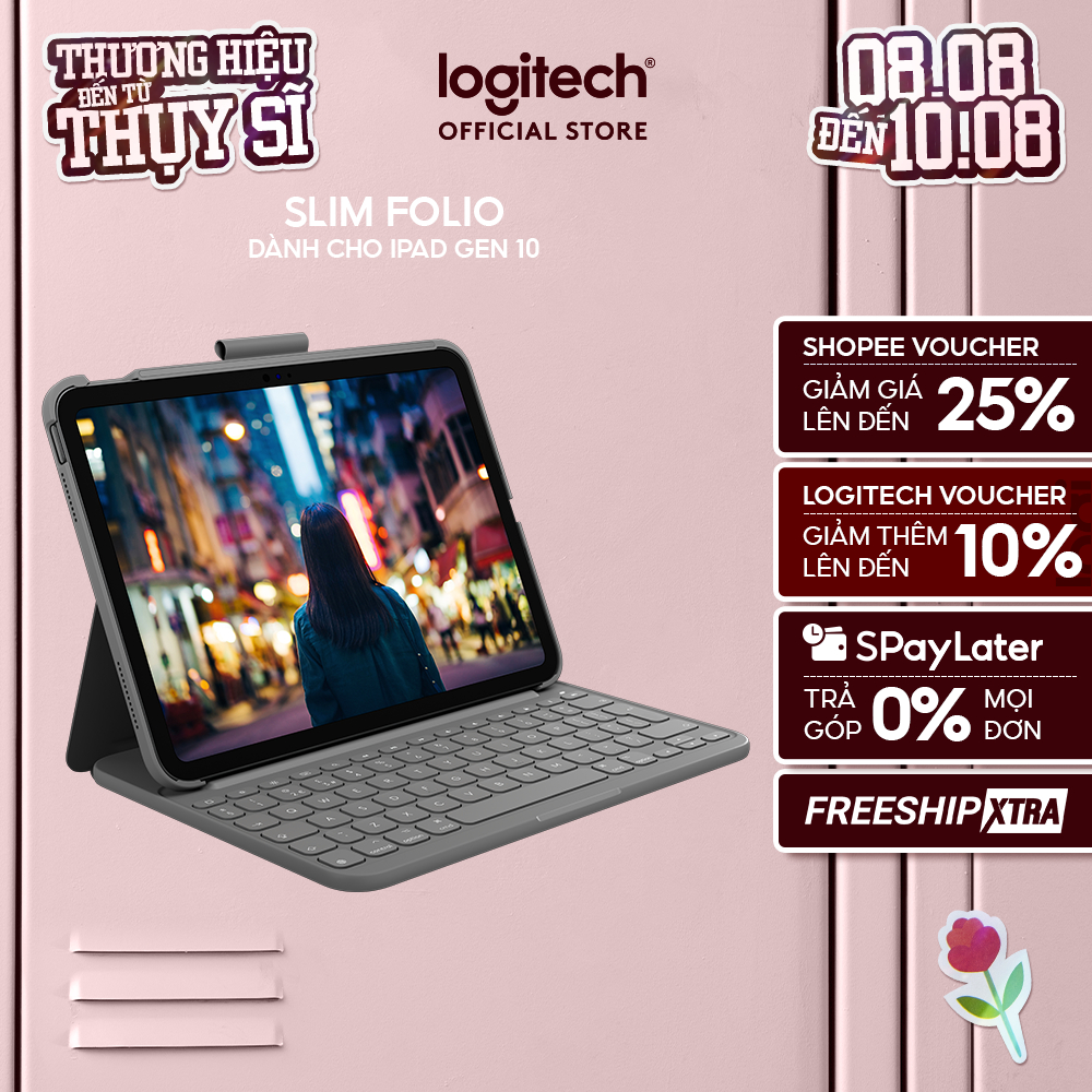 Bao da kèm bàn phím Logitech Slim Folio