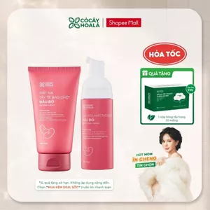 [HỎA TỐC] Combo Sữa Rửa Mặt, Toner, Tẩy Tế Bào Chết Đậu Đỏ Làm Sạch Dưỡng Sáng Da