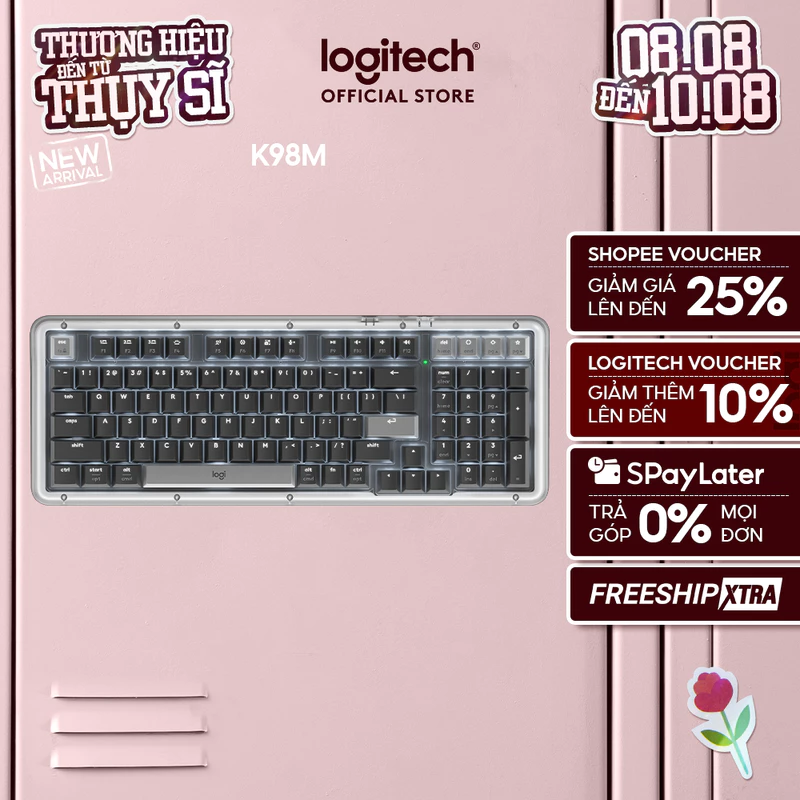 Bàn phím cơ không dây Logitech Alto Keys K98M - Đệm hấp thụ rung động, đèn nền, Bluetooth, Sạc USB-C — ảnh 1