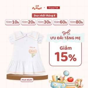 Đầm cộc tay La Pomme dạo chơi cùng nắng mai - Sợi Natural Cotton thoáng mát – Bé gái - 9M - 5Y